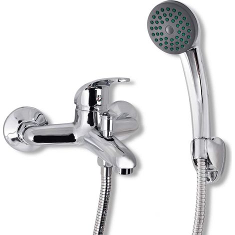 vidaXL Kit de robinet de douche Chrome (1/5)
