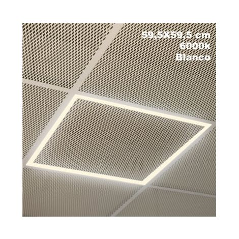 FABRILAMP Rahmen Panel Led 48w 6000k Lorenzo 1,5x59,5x59,5 Cm Aluminium 4400lm Schnitt 57,5x57,5 Cm (1/4)