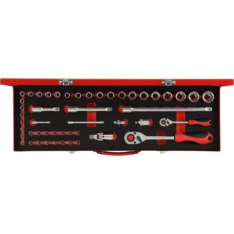 GEDORE RED 3300010 - Jeu de clés à douille 1/4 1/2 49 pcs , R46004049 (1/5)
