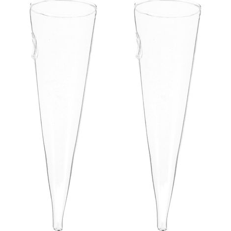 HOMSFOU Lot de 2 vases suspendus en verre, design hydroponique, pots fleurs transparents (1/5)