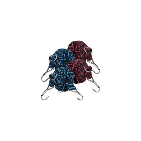 Pack de 4 Tendeur Elastique Réglables, Tendeurs Elastique avec Crochets, Corde Elastique Plate Tendeur Idéal pour Le Transport de Charges, Vélo, Moto (1/5)