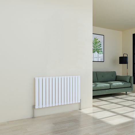 Warmehaus White Radiator Flat Panel Horizontal Single 600x1020mm (1/5)