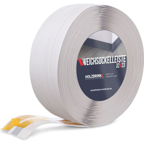 HOLZBRINK Plinthe Souple Autoadhésive Bouleau Plinthe pliable, 32x23 mm, 5 m