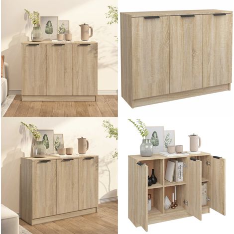 Sideboard Sonoma-Eiche 90,5x30x70 cm Holzwerkstoff - Sideboard - Sideboards - Home & Living (1/5)