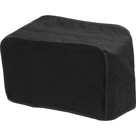 Black Non-Slip Toaster Cover in Polyester Fabric, Dustproof Cover for Small Kitchen Appliances, with Effective Protection Against Dust and Oil (1/5)