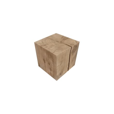 Quincadeco – Cube en chêne massif 19 x 19 x 19 cm – Finition ponçage fin – Fabrication française – Pour décoration intérieure