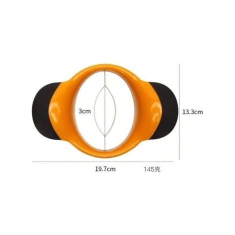 QORVA-Coupe-mangue, éplucheur, trancheur, fendeur avec lame en acier inoxydable, fendeur de fruits, poignée ergonomique en caoutchouc, antidérapant, coupe-mangue extra large (1/3)