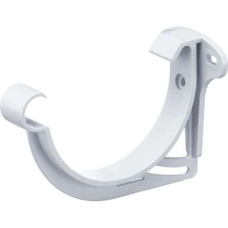 INEFA support pour planche frontale support de gouttière demi-rond support de gouttière en PVC, Made in Germany - 100mm, 1 pièce Blanc