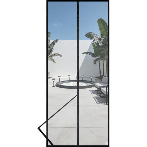 HOOMEE LightView Moskitonetz für Balkontüren, Magnetvorhang, zuverlässiges Moskitonetz, lichtdurchlässiges LV-Gewebe, kleine Magnete für perfekten Verschluss, nicht kürzbar, 80 x 200 cm (1/5)