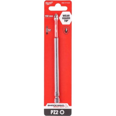 Punta cacciavite Milwaukee 4932471928 150 mm resistente urti temprata