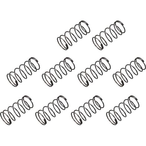 Druckfeder – 10 Stück – Schwarz gehärteter Stahl – Korrosionsbeständig – Für Industrie und Heimwerker – 19 mm x 40 mm (1/4)