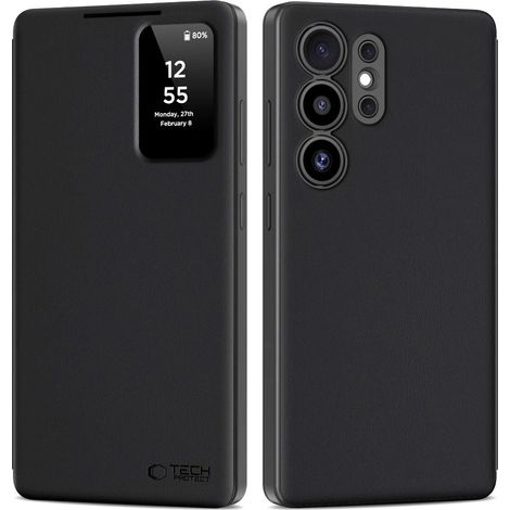 Custodia a portafoglio intelligente Tech-Protec per Samsung Galaxy S25 Ultra - Nero opaco (1/5)