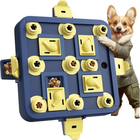 Jouet d'Occupation et de Stimulation Mentale pour Chien Puzzle Interactif avec 3 Niveaux de Difficulté Gamelle Anti-Glouton pour Grand et Moyen Chien (1/5)