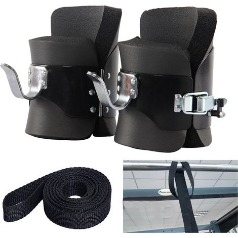 1 paire de bottes d'inversion gravité pour tractions suspendues avec mousse confortable et clips de verrouillage sécurisés (1/5)