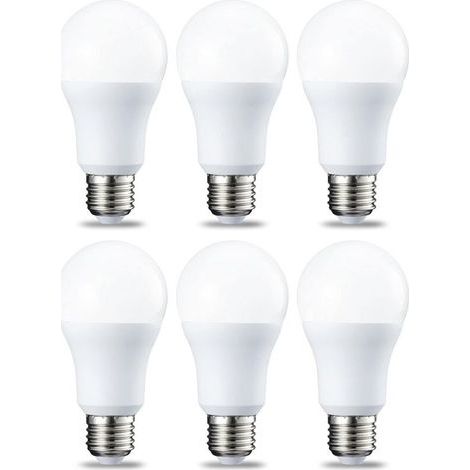 Lot de 6 ampoules LED Culot à vis E27 12 W (équivalent 120 W) Blanc froid Intensité non variable (1/3)