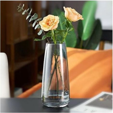Vase to flowers in glass,vases of center of table in glass thick, decoration modern for the home,arrangement floral (1/4)