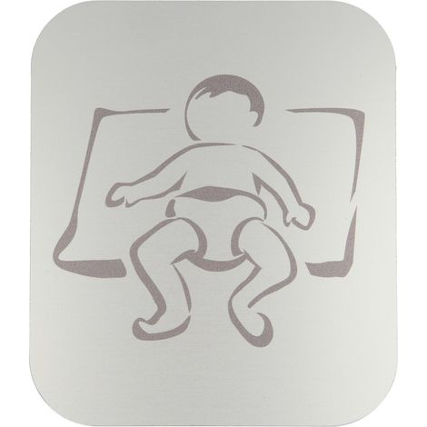 Pictogramme Espace bébé, alu anodisé autocollant