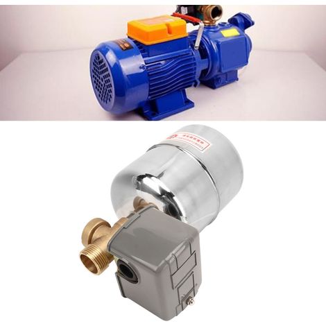 Pompe à eau auto-amorçante à double tige + réservoir sous pression en acier inoxydable + surpresseur à quatre voies en cuivre + pressostat 110 V-230 V (1/5)
