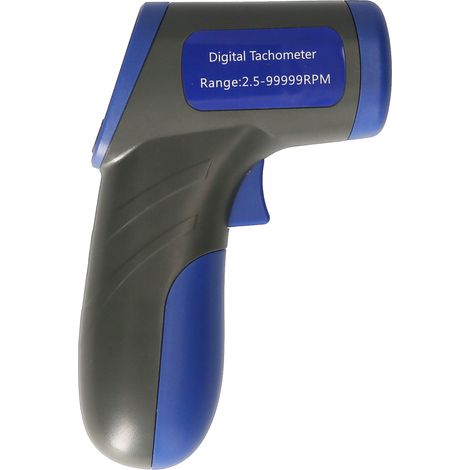 Digitaler Tachometer, Laser-Tachometer, tragbarer Tachometer (Messbereich 2,5–99999 U/min) mit hintergrundbeleuchtetem LCD-Display für Motormaschinen-Drehmaschinen