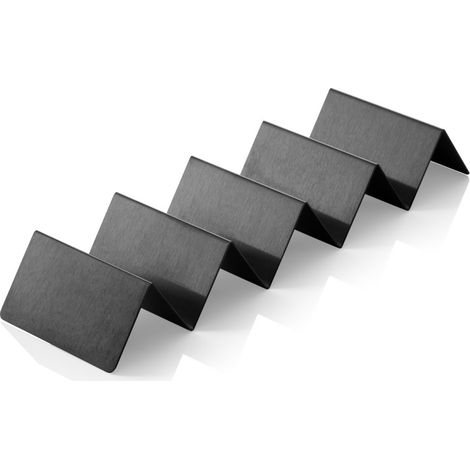 Présentoir à snacks 4 étagères 35 x 10 cm H 5 cm noir inox - Was Germany