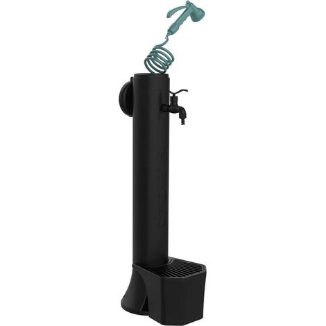 Sined Tritone Pro Fontanella In Polietilene Con Cestello e Tubo Flessibile Con Pistola Nero Con Tubo Flessibile Lungo 75 m (1/8)