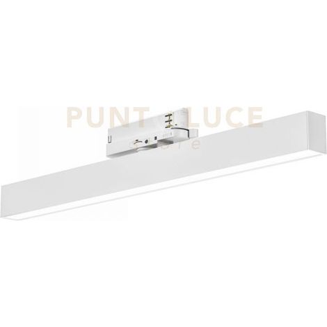 Reglette LED GFA 28W per Binario Trifase 3000K 2500lm Fascio 38° Alluminio Bianco Opaco - Gealuce