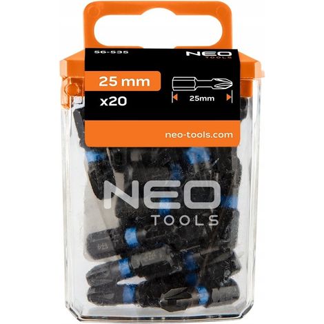 Accessoire pour visseuse neo-tools pz3 acier S2 20 pcs
