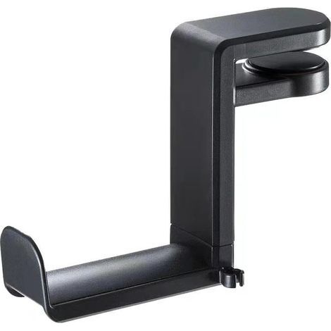 Support pour casque avec support pivotant à 360° + pince à ressort réglable, support pour casque de bureau