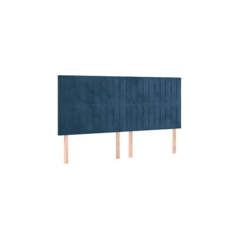 Tête de lit à LED Bleu foncé 160x5x118-128 Velours (1/5)