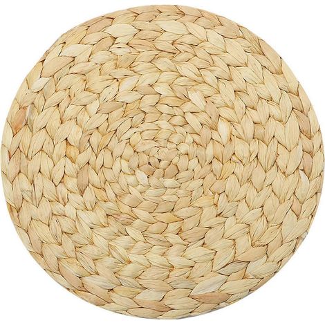 Sets de table ronds en paille tressée, protecteurs de table résistants à la chaleur pour la cuisine, diamètre 20 cm (1/5)