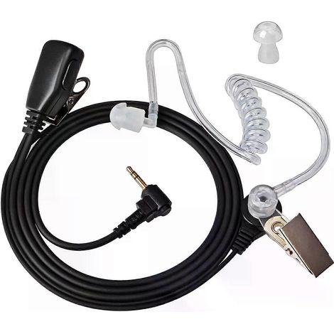 25-mm-Walkie-Talkie-Headset mit Mikrofon, Akustikschlauch-Ohrhörer, 1-Pin-Anschluss, kompatibel mit Motorola TLKR-T60, T61, T62, T80, T81, T82, T-92 (1/4)
