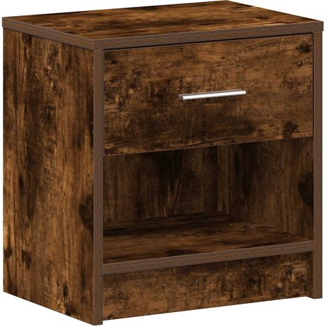 Maison Exclusive - Nachttisch mit Schublade Räuchereiche 39x28x41