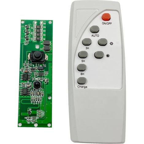 Planche pour lampe à LED solaire avec télécommande, 3.2V-3.7V, Capteur radar, Kit, éclairage doux et agréable (1/5)