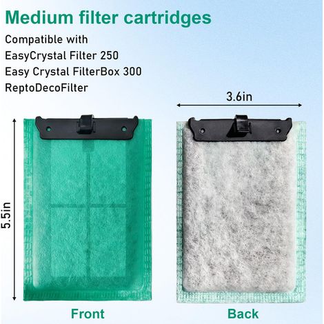 Cartouches de filtration de rechange pour aquarium - Lot de 12 filtres anti-algues pour une eau cristalline