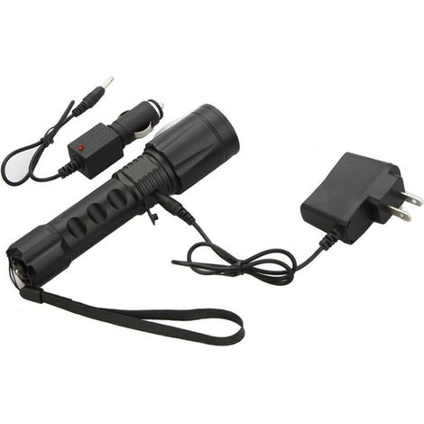 Lampe de Poche LED Mini Torche Rotative à Piles 2000 lm Aluminium (1/5)