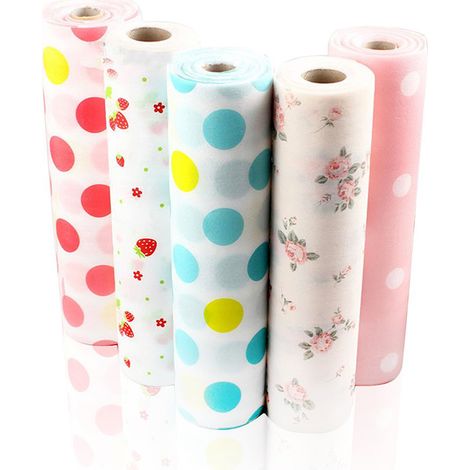 Selbstklebende Regalschutzfolie mit hübschem Punktmuster, Schubladeneinlage für Schubladen, Tische, Küchenschränke und Vorratsschränke (5 Rollen im Set) 12 (1/5)