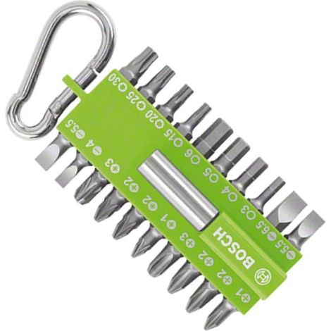 Jeu de 21 embouts de tournevis verts (avec porte-embout universel, mousqueton et accessoires pour tournevis sans fil) (1/5)