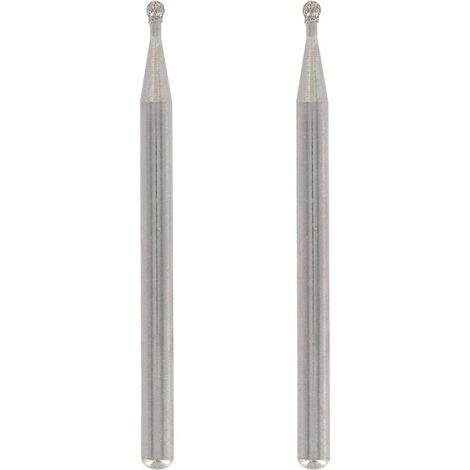 Set of 2 Diamond Points, Round Tip, Working Diameter 2mm for Engraving and Carving in Glass, Mirror, Ceramic with Dremel Multi-Purpose Tool
