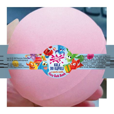 Chlapu Chlap Badebombe, sprudelnde Badebombe mit Vanilleduft, 180 g