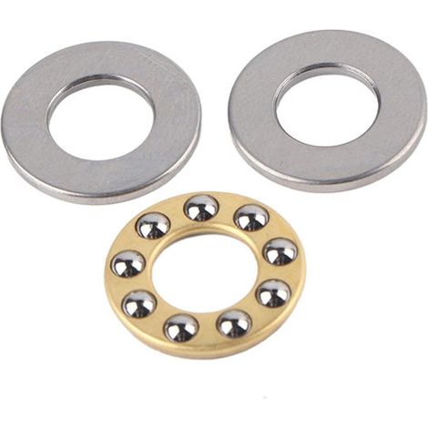 Jeu de 10 roulements à billes de butée miniatures en acier plat de haute précision (F8-16M 8x16x5mm) (1/5)