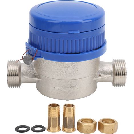 Compteur d'eau froide mécanique TSS3002E BSP 1/2 avec index à aiguille, outil de mesure domestique (1/5)