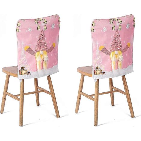 Set mit 2 bedruckten Stuhlhussen für Weihnachten, für Zuhause, Küche und Weihnachtsfeiern (A1) (Hocker nicht enthalten)