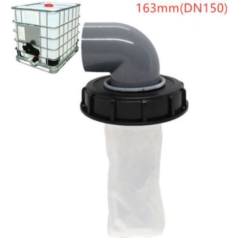 Couvercle de Réservoir IBC avec Filtre en Nylon Lavable pour Réservoir d'eau de Pluie IBC 1000 litres,Filtre À Couvercle IBC Accessoires de Réservoir IBC,Filtre à Eau de Pluie en Nylon(noir 163mm 90 d (1/4)