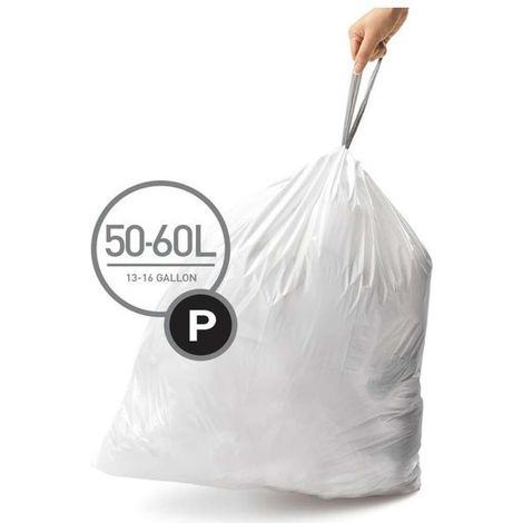 Simplehuman Altri accessori - Sacchetti per pattumiera 50-60 l, tipo P, 60 pz CW0263