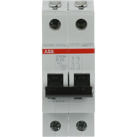 Disjoncteur S200M 2P B20 10kA - ABB2CDS272001R0205