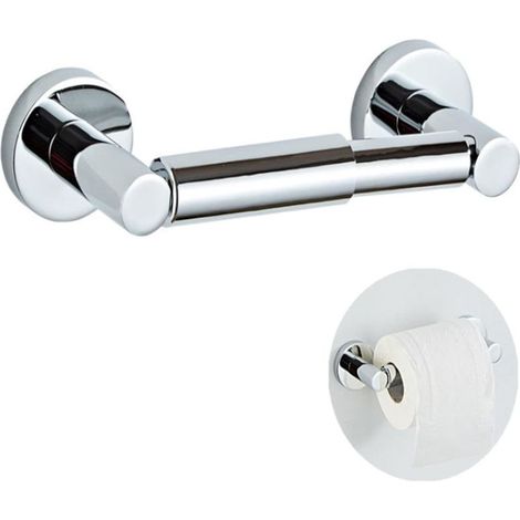 Portarotolo di carta igienica regolabile a parete, realizzato in acciaio inox SUS304, per bagno e lavanderia, da 13,5 a 19 cm. (1/5)