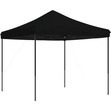 Tente de réception pliable noire, mesurant 292x292x315 cm. (1/5)