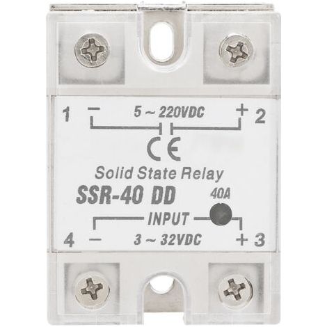 Vtizikl Relais à semi-conducteurs SSR-40 DD 40A 5-220VDC pour le processus d'automatisation industrielle