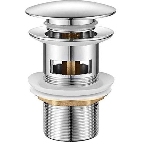 1 bonde de lavabo Pop Up, chromé, pour trou de 1/4", salle de bain (1/5)