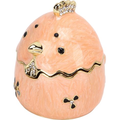 Coffret Bijou Statue Poussin Artisanal Alliage Hingé Boîte à Trésors Décorative Cadeau Fille Fait Main Qualité Supérieure (1/5)
